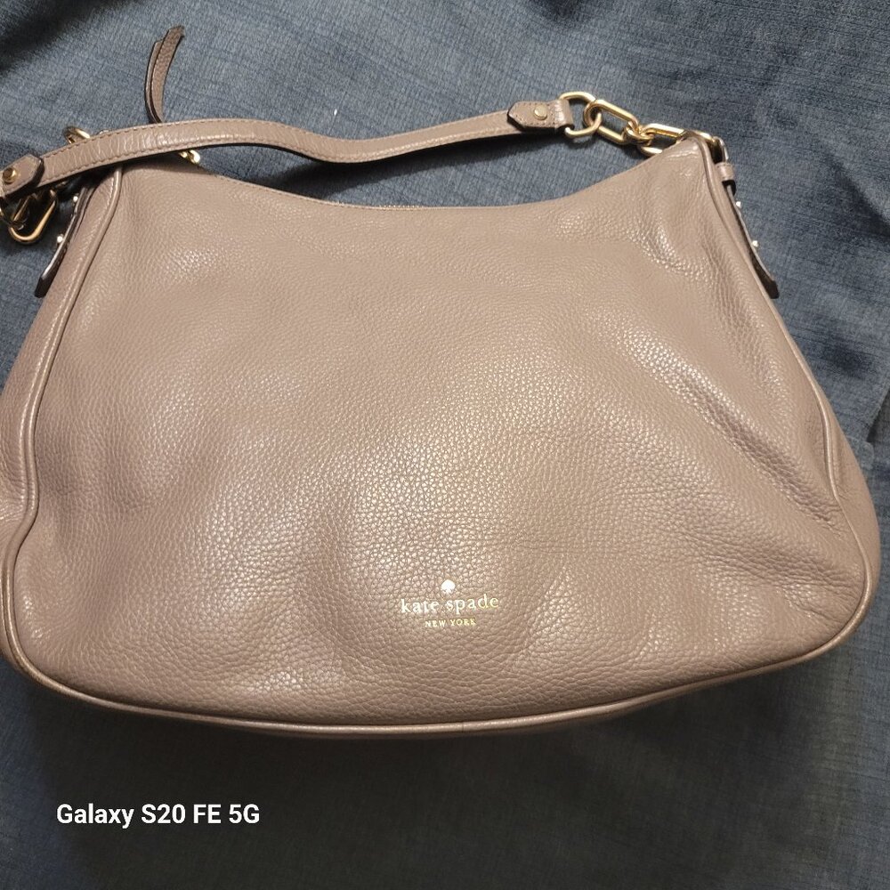 Kate Spade Gray leather shoulder bag